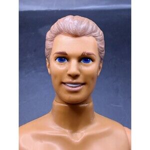 Vintage Mattel Nude Ken Doll Brown Molded Hair 1991 Head 1968 Body Barbie